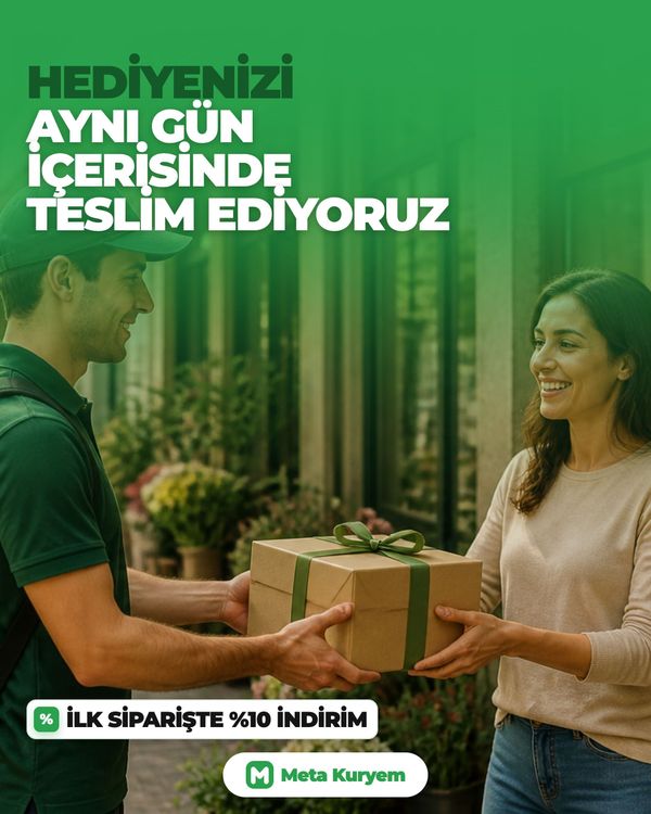 Instagram kreatifinde aynı gün hediye teslim vurgusu